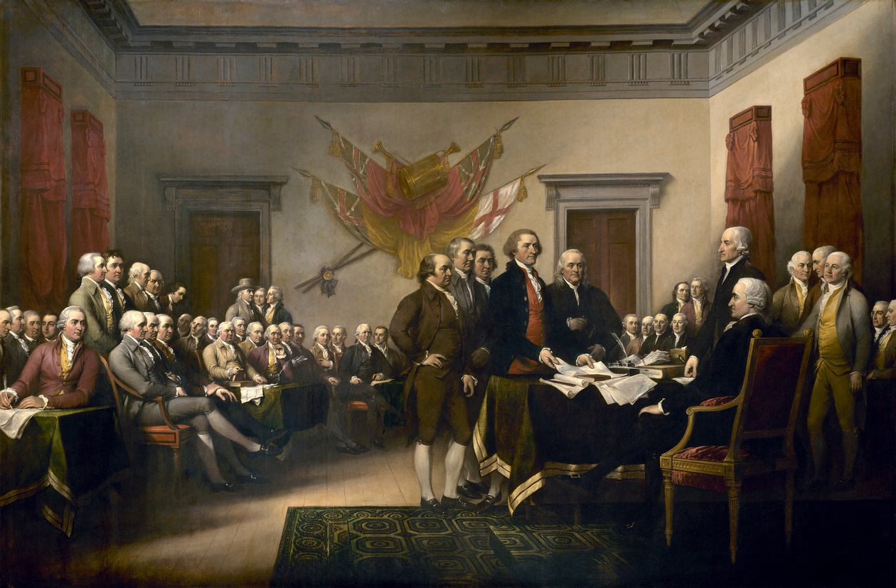 Itsenäisyysjulistus tekijältä John Trumbull