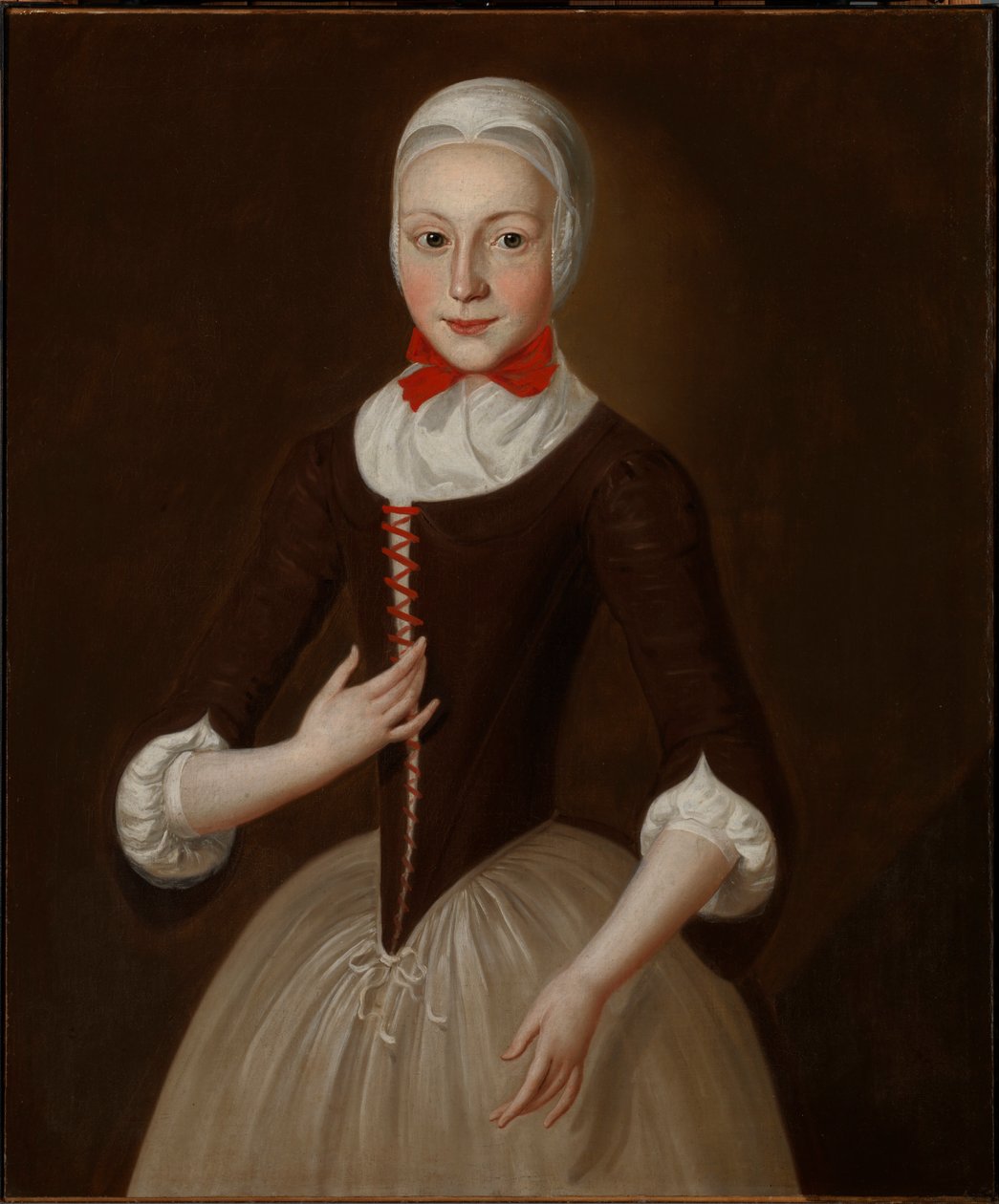 Nuori Moravian tyttö, n. 1755-1760. tekijältä John Valentine Haidt