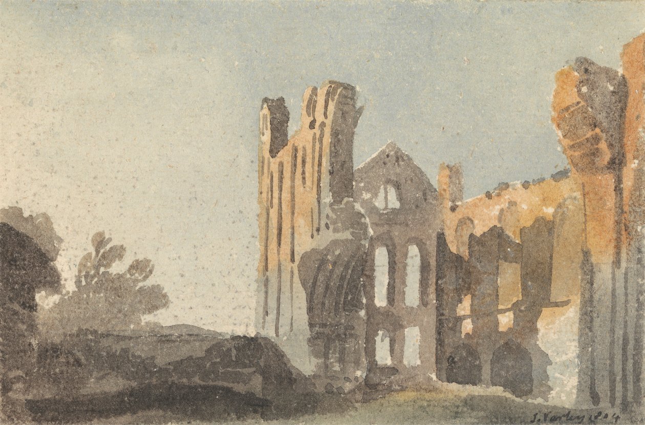 Kirkstall Abbey lähellä Leedsiä tekijältä John Varley
