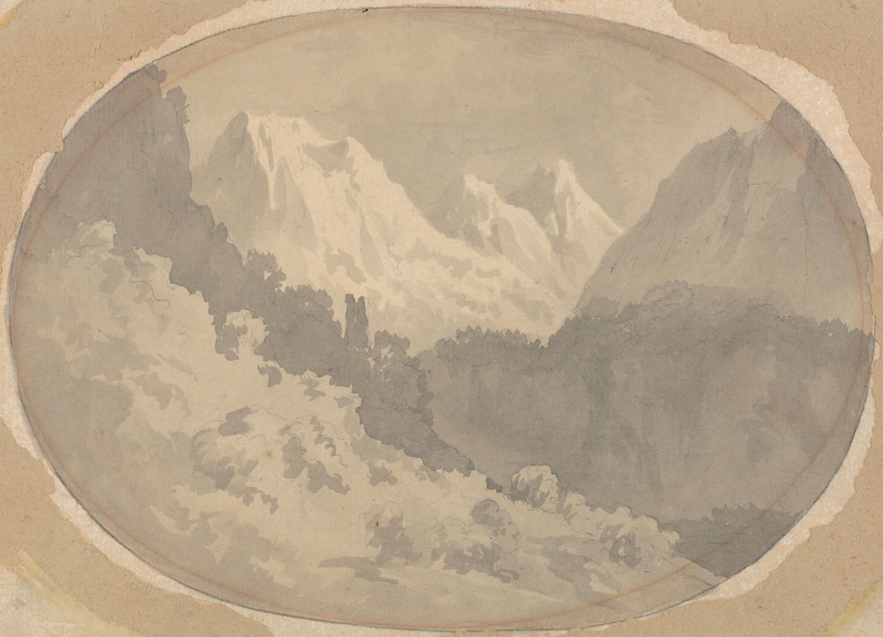 Alppien kohtaus tekijältä John Warwick Smith