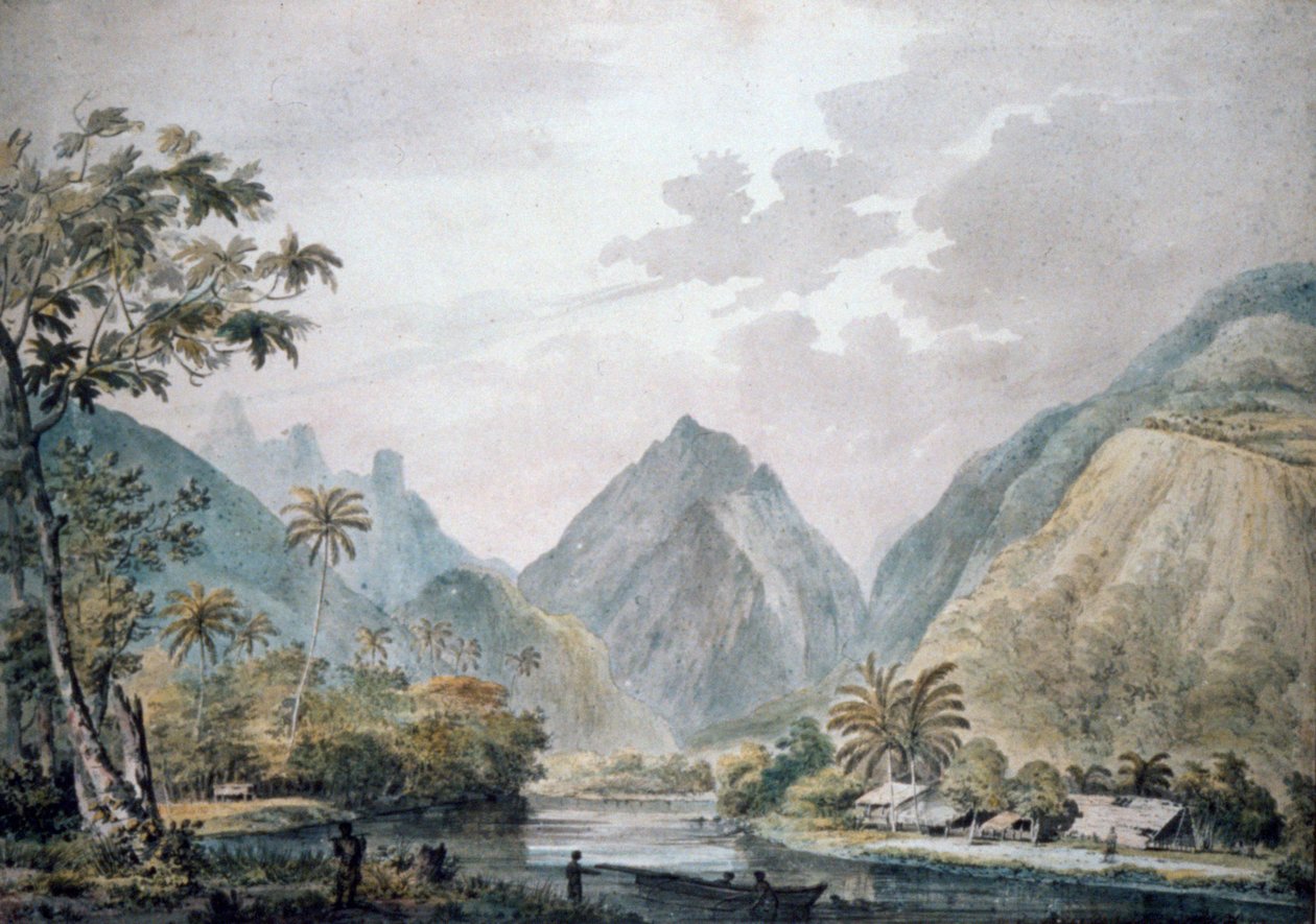 Näkymä Vaitepihan laaksoon, Tahiti, 1777 tekijältä John Webber