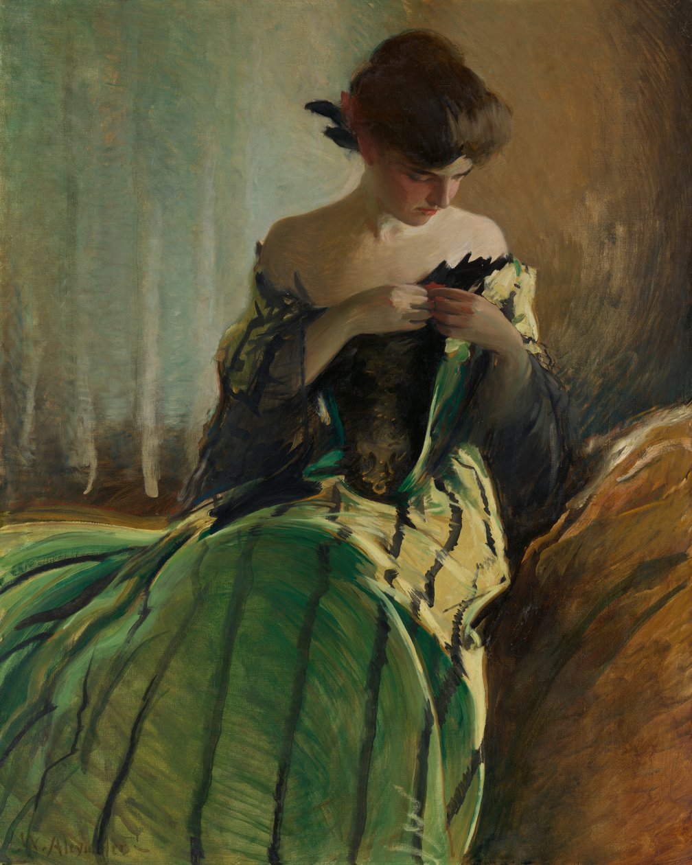 Tutkimus mustaa ja vihreää, 1906. tekijältä John White Alexander
