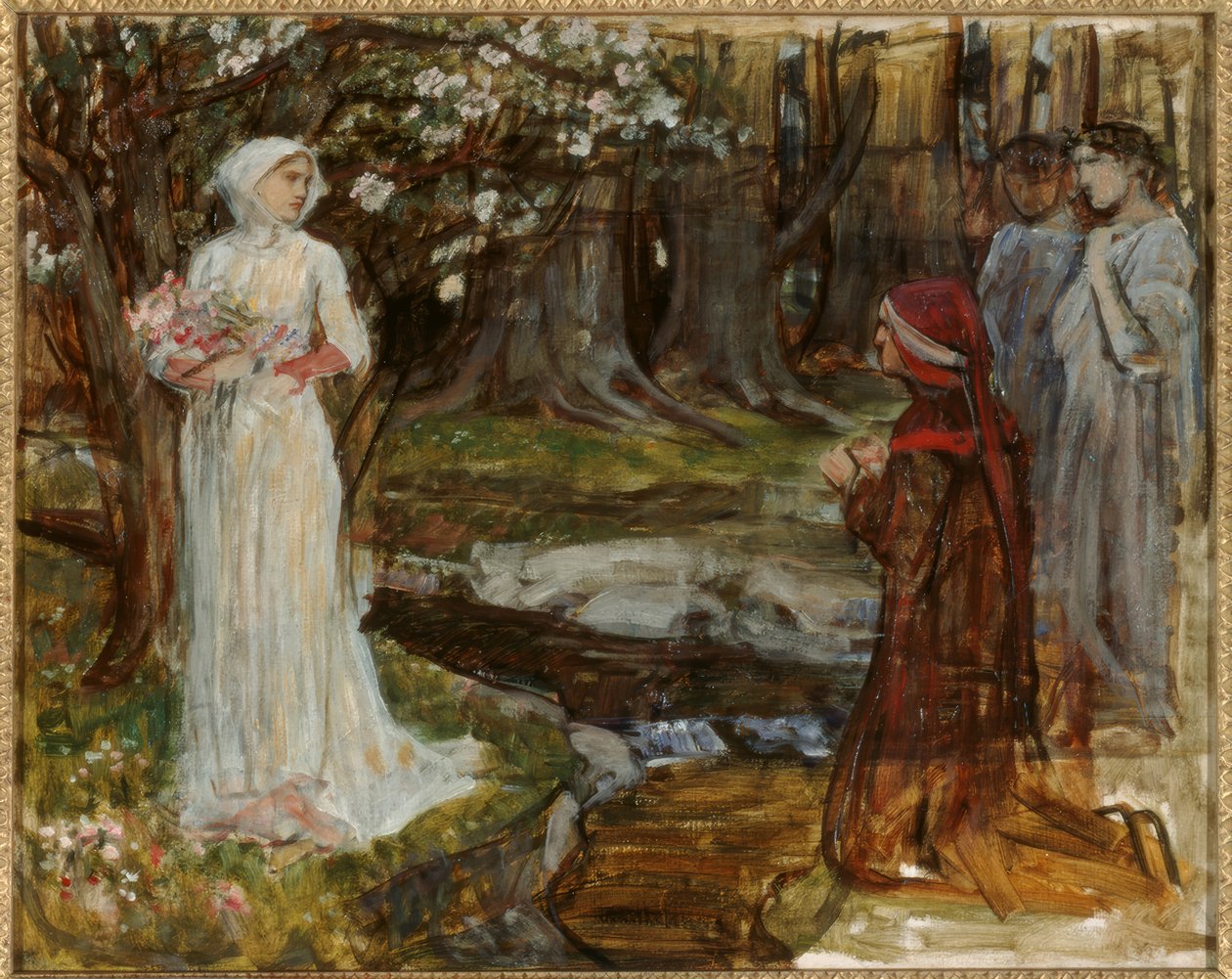 Dante ja Matilda tekijältä John William Waterhouse
