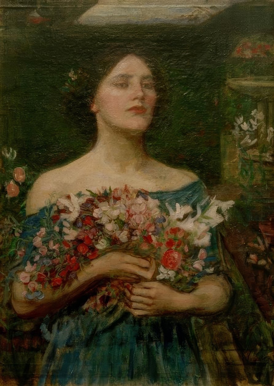 Kerää ruusunpuja toukokuun aikana tekijältä John William Waterhouse