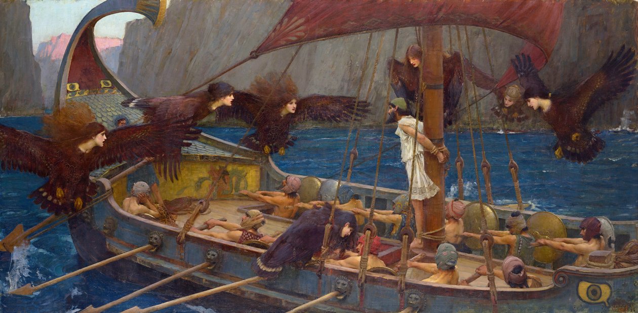 Ulysses ja sireenit tekijältä John William Waterhouse