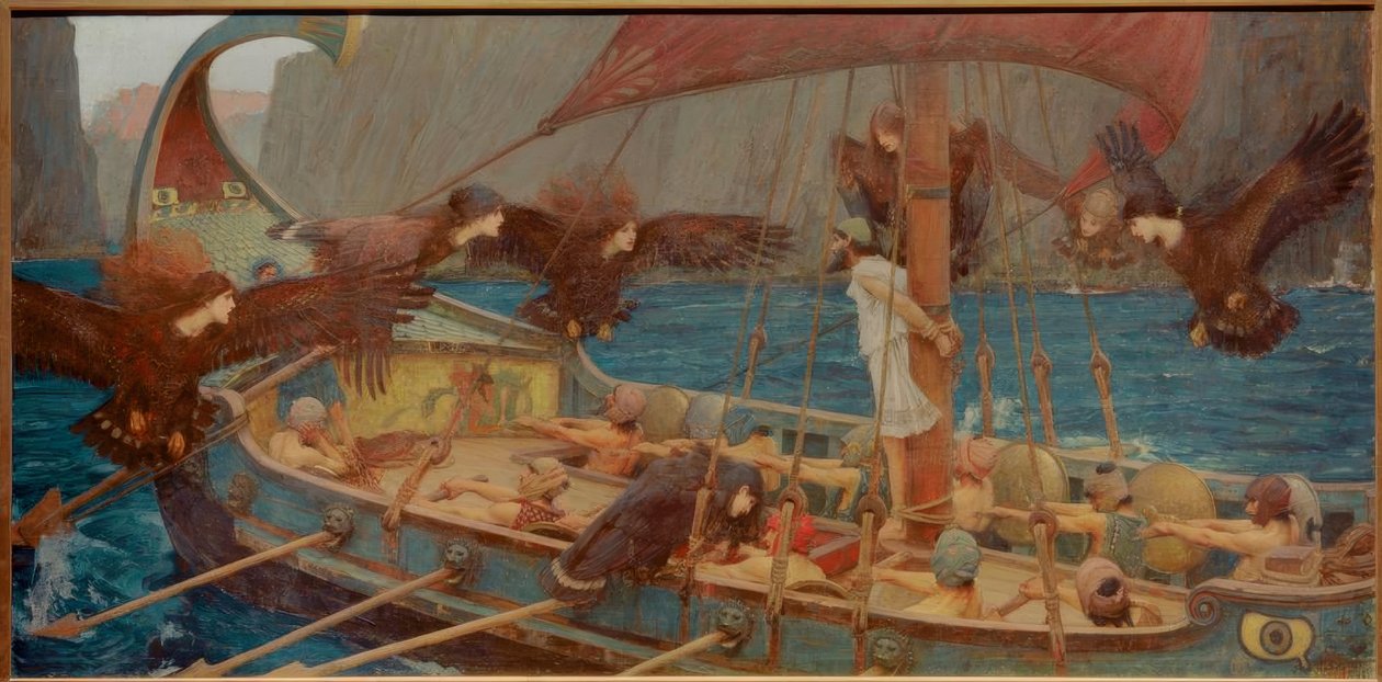 Ulysses ja sireenit tekijältä John William Waterhouse