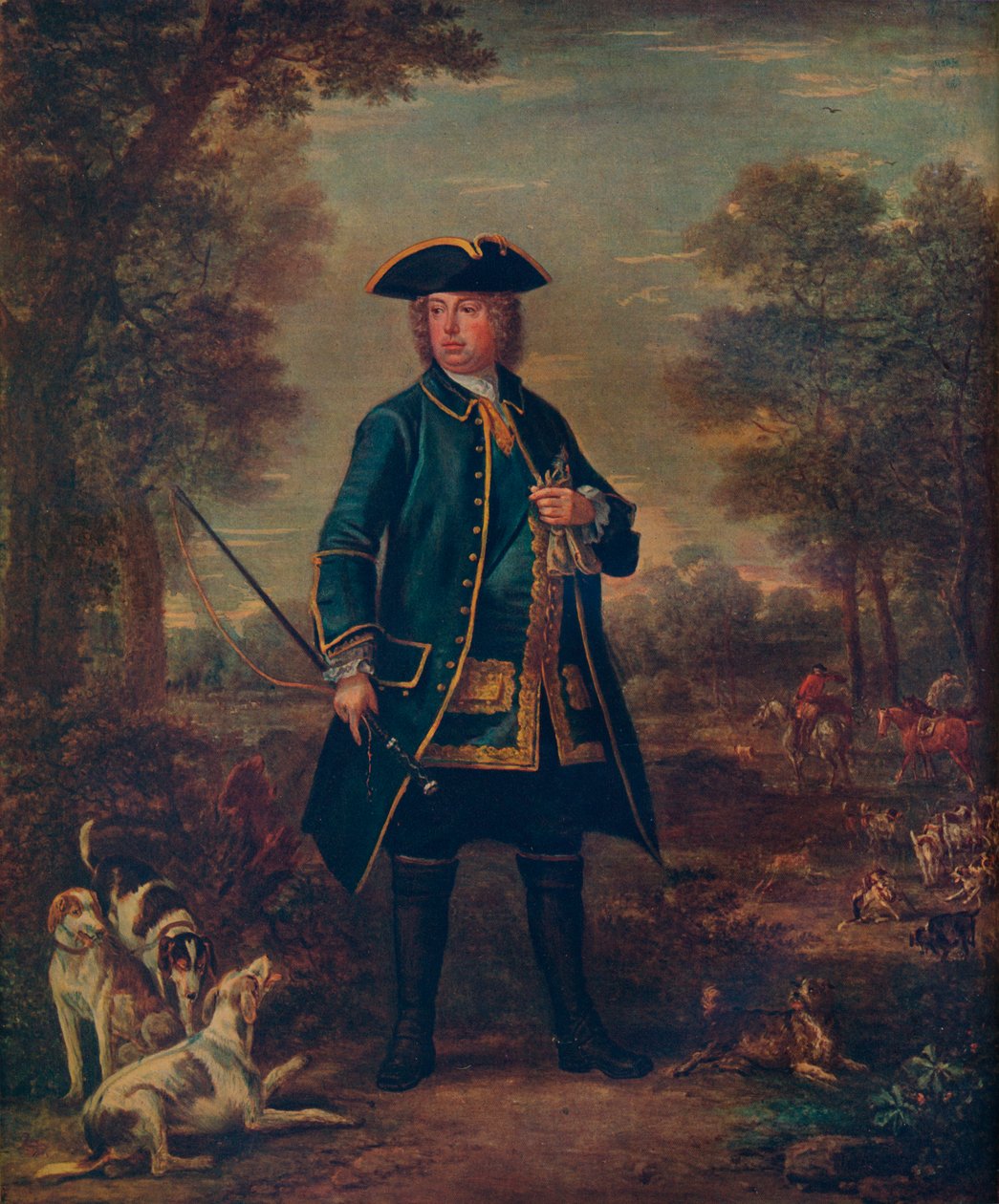 "Sir Robert Walpole ja koirat", 1700-luku tekijältä John Wooton