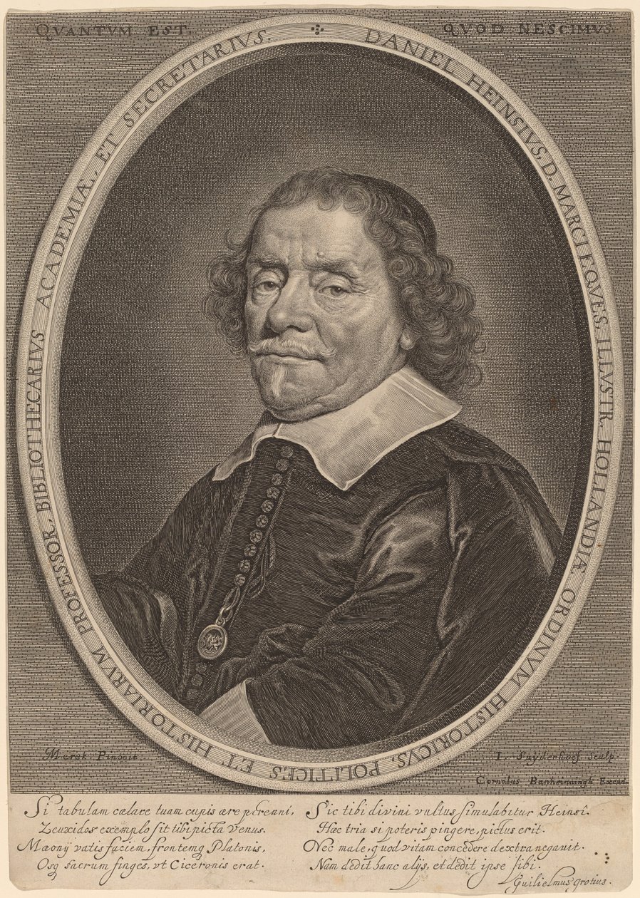 Daniel Heinsius tekijältä Jonas Suyderhoff after Jacob Fransz van der Merck