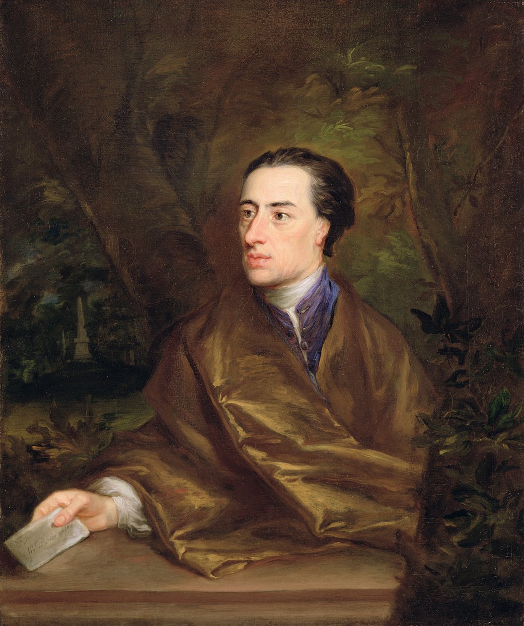 Alexander Pope (1688-1744) 1738 (öljy kankaalle) tekijältä Jonathan Richardson