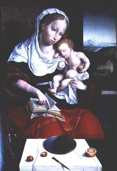 Madonna ja lapsi tekijältä Joos van (school of) Cleve