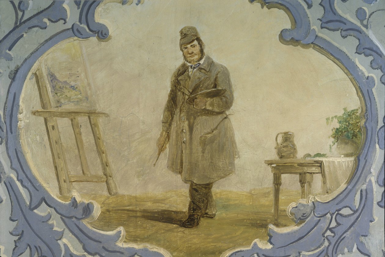 Omakuva, 1850-luku (seinämaalaus) tekijältä Josef Matj Navrátil