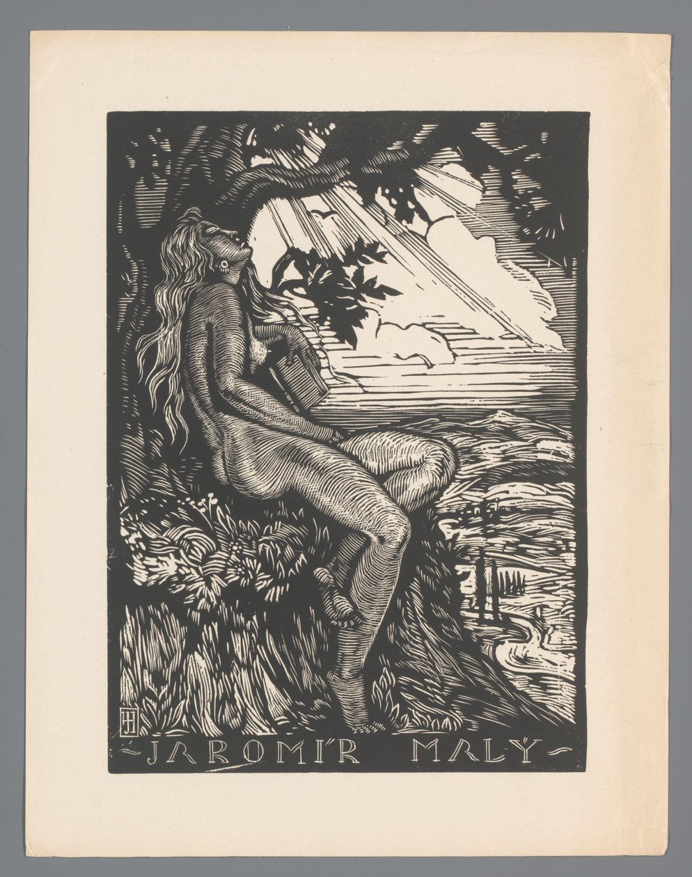 Jaromír Malýn ex libris tekijältä Josef Hodek