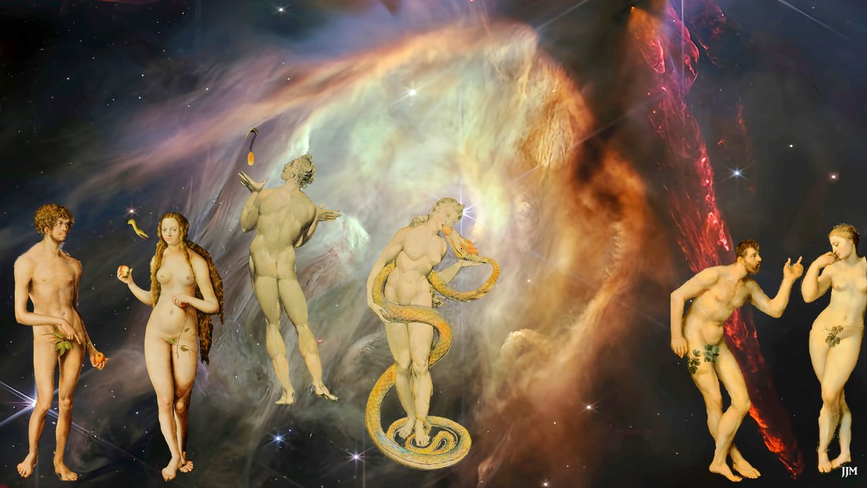 JJM-recreate: Blake-Cranach-Rubens_The Temptation+JWST tekijältä Josef Johann Michel