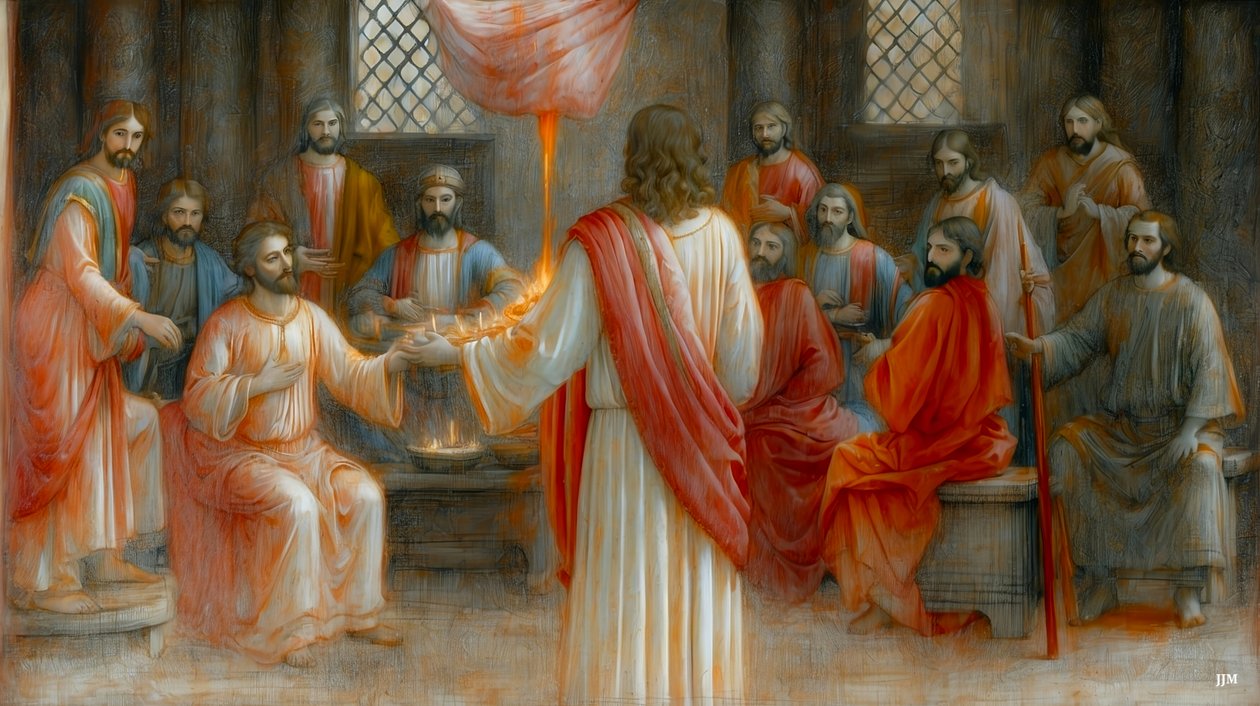 Jeesus ilmestyy opetuslapsille_02 tekijältä Josef Johann Michel