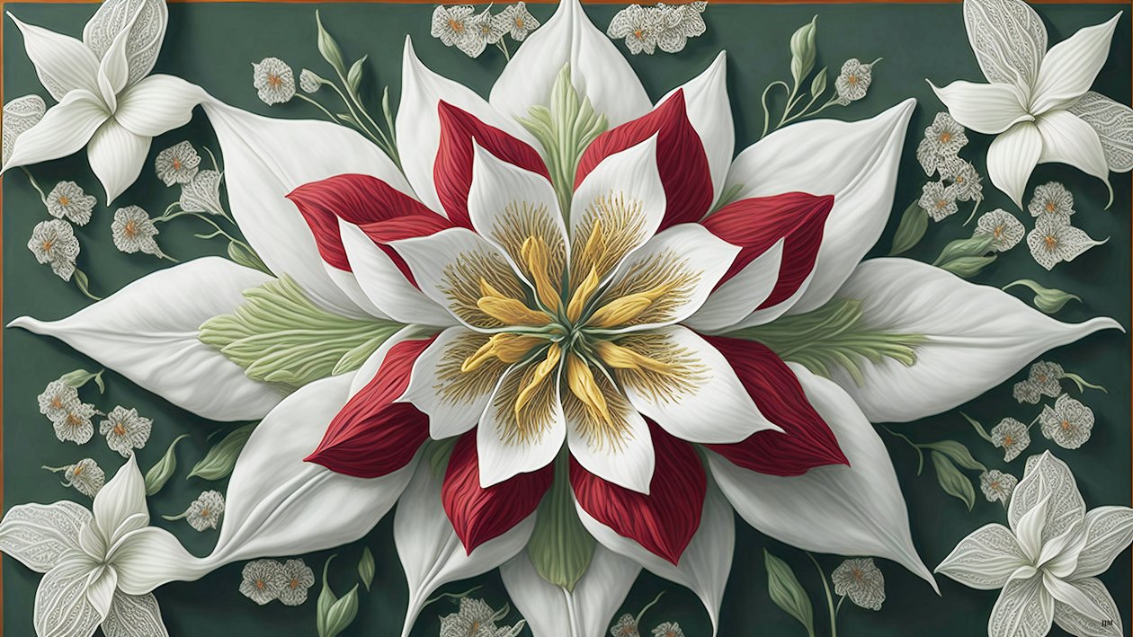 mandala: Amaryllis-elementit_01 tekijältä Josef Johann Michel