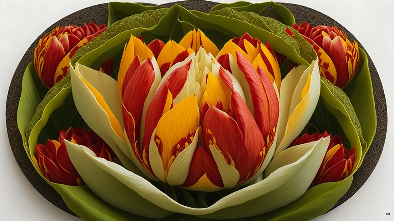 mandala: tulppaanielementit_01 tekijältä Josef Johann Michel