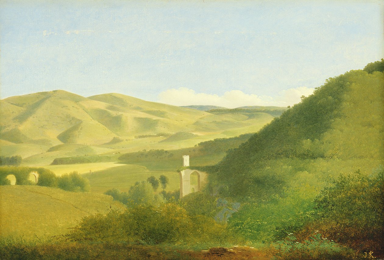 Laakso maaseudulla, n. 1811 (wc paperille pahville) tekijältä Joseph August Knip
