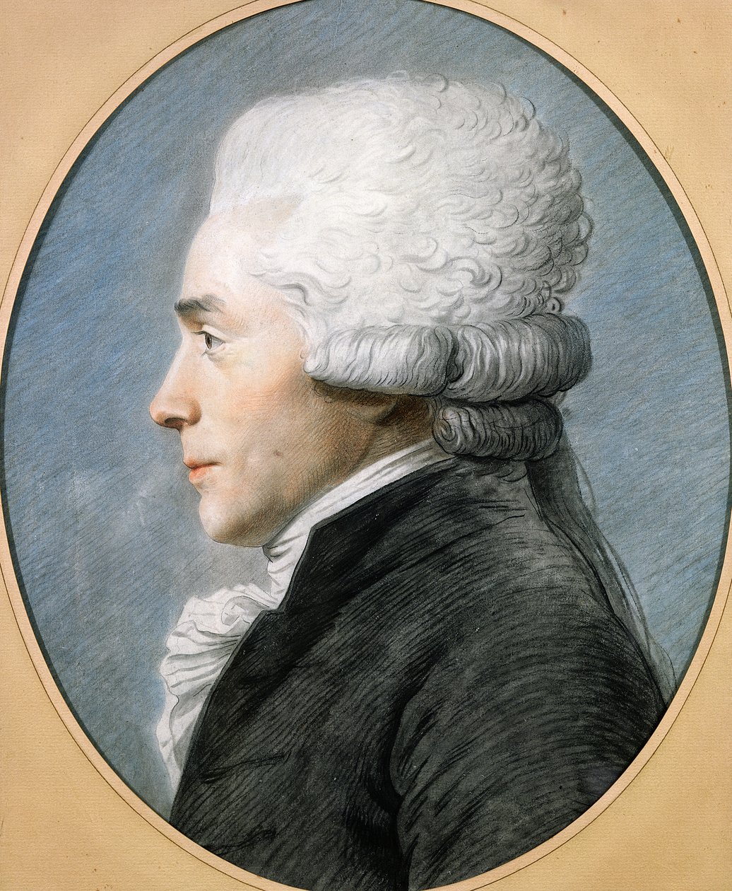 Maximilien de Robespierre (1758-94) (pastelli paperille) tekijältä Joseph Boze