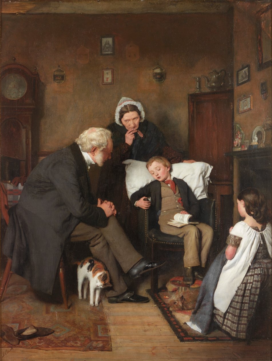 Sairas poika, n. 1857 tekijältä Joseph Clark