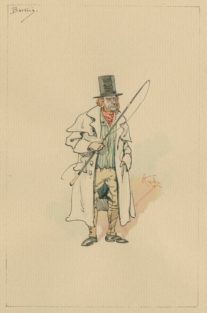 Barkis, n. 1920-luku (kynä ja muste wc:llä paperilla) tekijältä Joseph Clayton Clarke