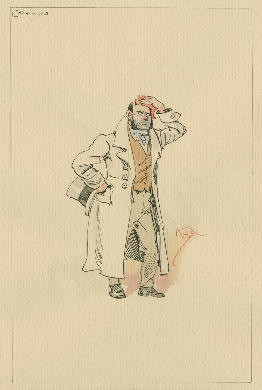 Coavinses, n. 1920-luku (kynä ja muste wc:llä paperilla) tekijältä Joseph Clayton Clarke