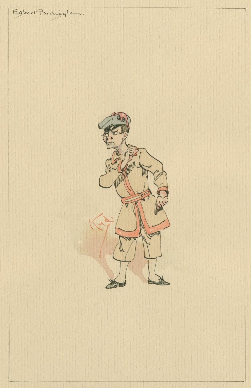 Egbert Pardiggle, n. 1920-luku (kynä ja muste wc:llä paperilla) tekijältä Joseph Clayton Clarke