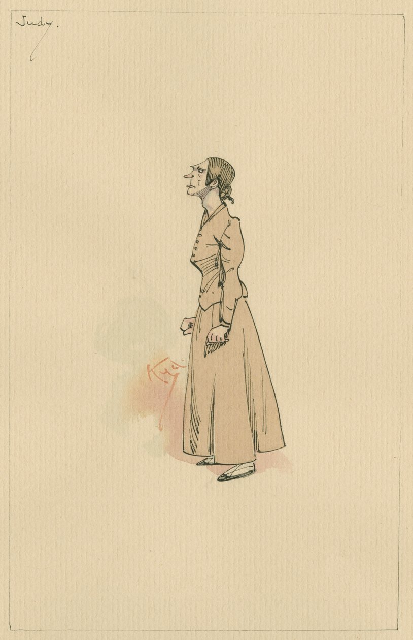 Judy Smallweed, noin 1920-luku (kynä ja muste wc:llä paperilla) tekijältä Joseph Clayton Clarke