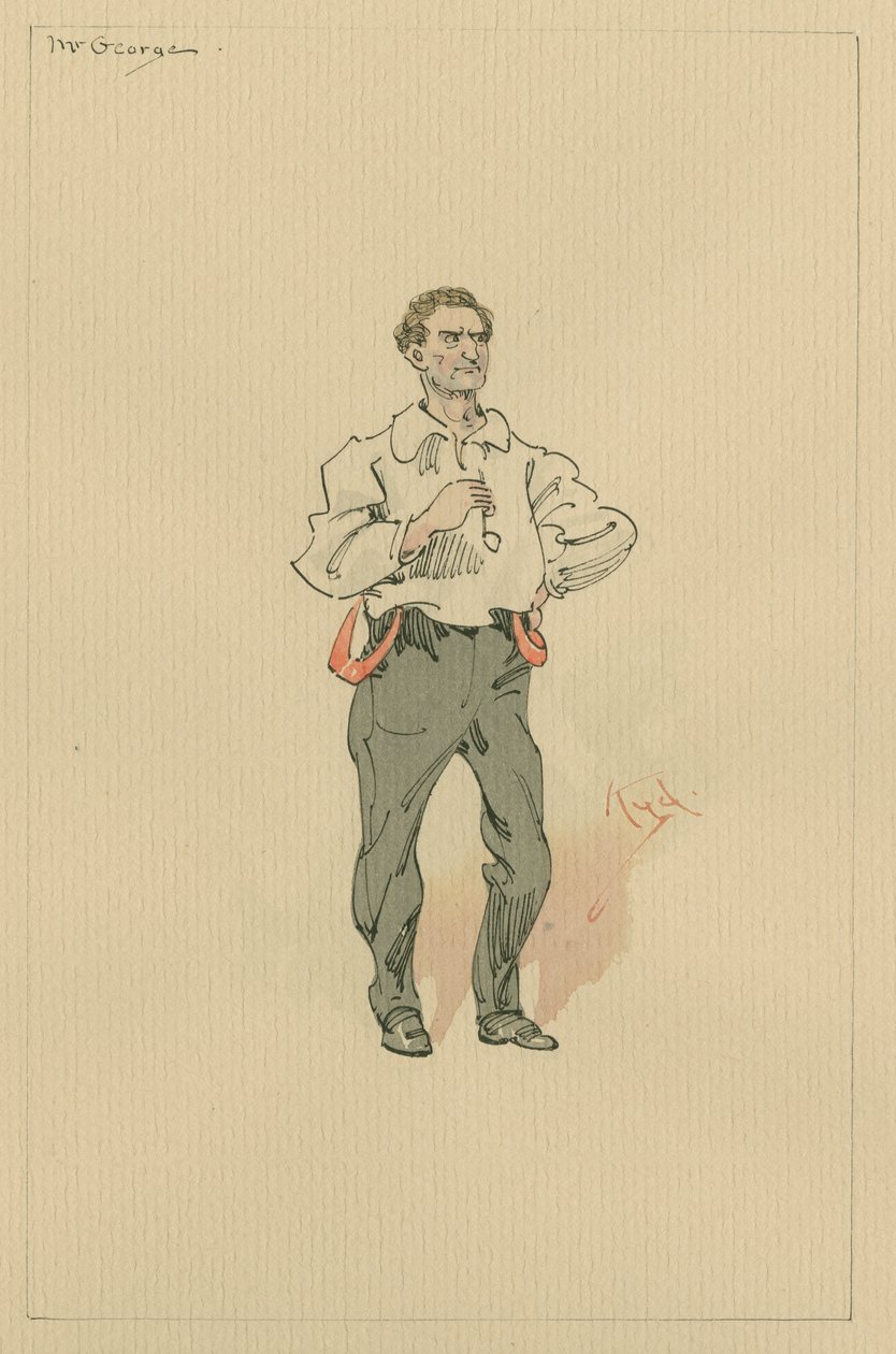 Mr George, noin 1920-luku (kynä ja muste wc:llä paperilla) tekijältä Joseph Clayton Clarke