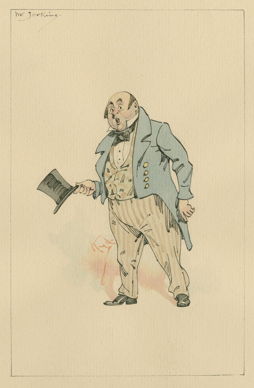 Mr Jorkins, c.1920s (panulat at tinta na may wc sa papel)finn tekijältä Joseph Clayton Clarke