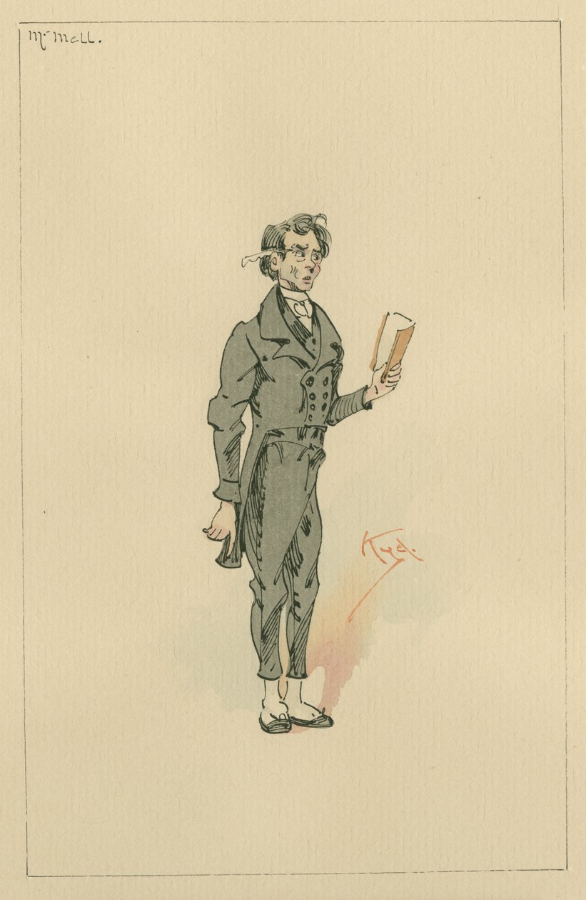 Mr Mell, noin 1920-luku (kynä ja muste wc:llä paperilla) tekijältä Joseph Clayton Clarke
