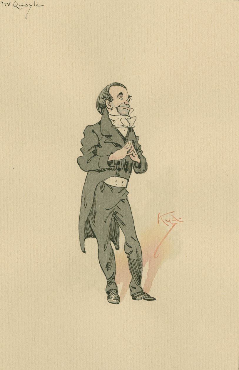 Mr Quayle, noin 1920-luku (kynä ja muste wc:llä paperilla) tekijältä Joseph Clayton Clarke