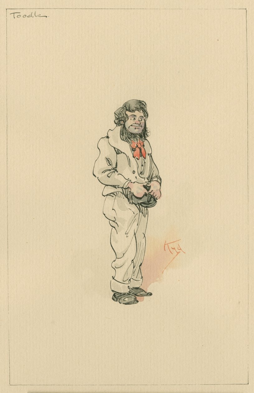 Herra Toodle, noin 1920-luku (kynä ja muste wc:llä paperilla) tekijältä Joseph Clayton Clarke