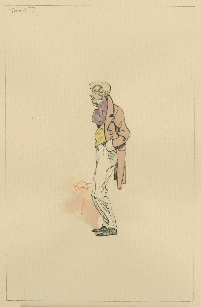 Herra Toots, noin 1920-luku (kynä ja muste wc:llä paperilla) tekijältä Joseph Clayton Clarke