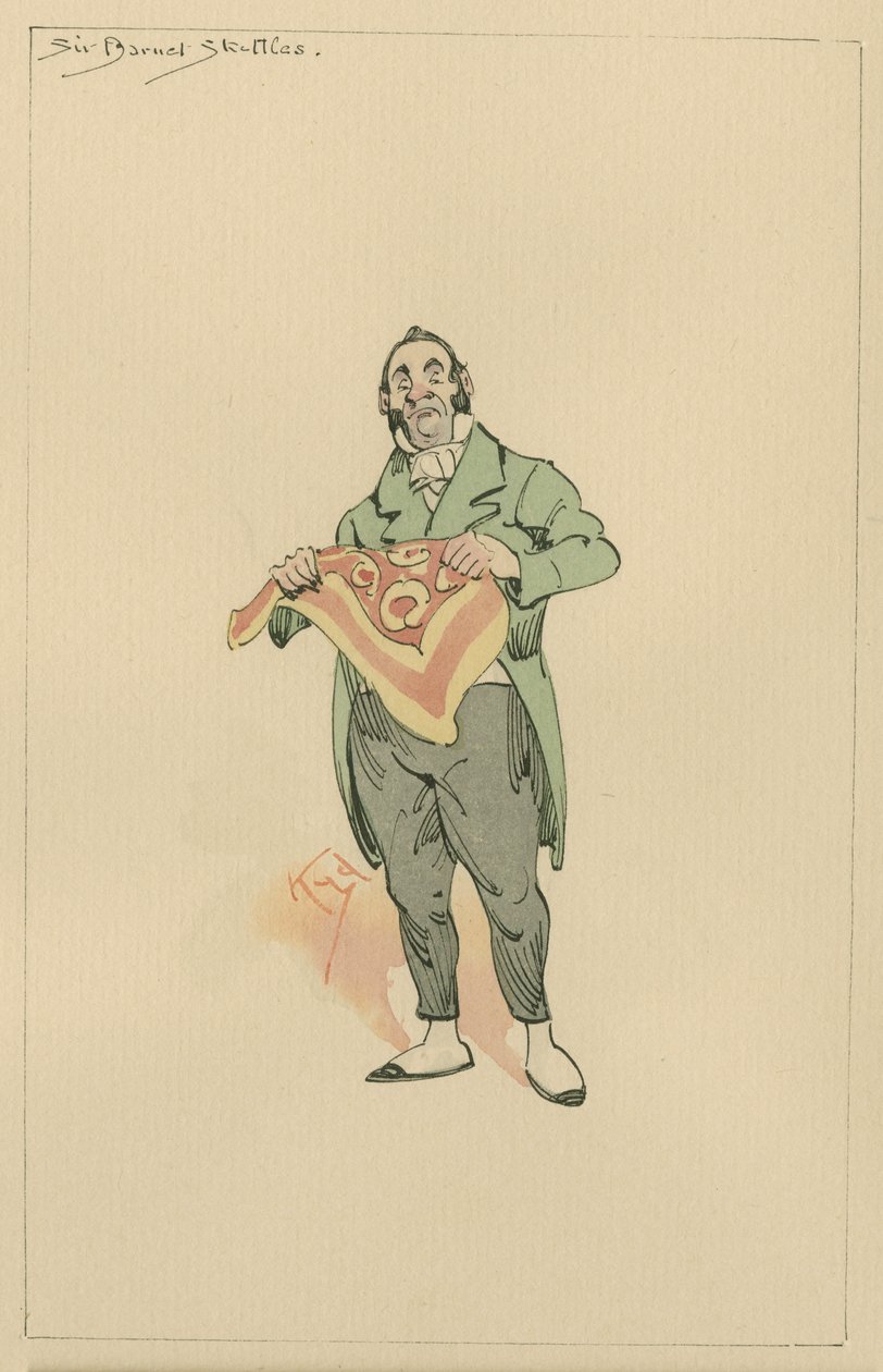 Sir Barnett Sketles, n. 1920-luku (kynä ja muste wc:llä paperilla) tekijältä Joseph Clayton Clarke