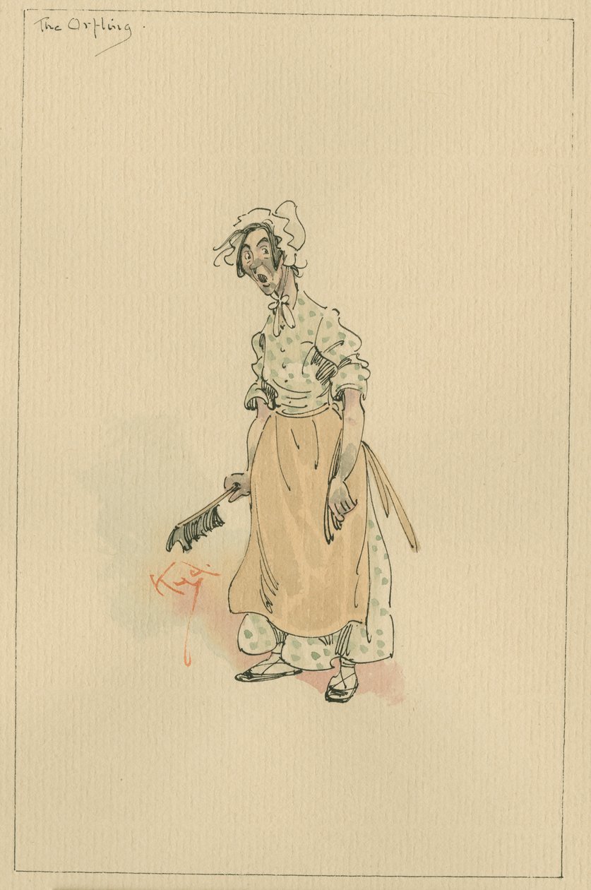 Orfling, n. 1920-luku (kynä ja muste wc:llä paperilla) tekijältä Joseph Clayton Clarke