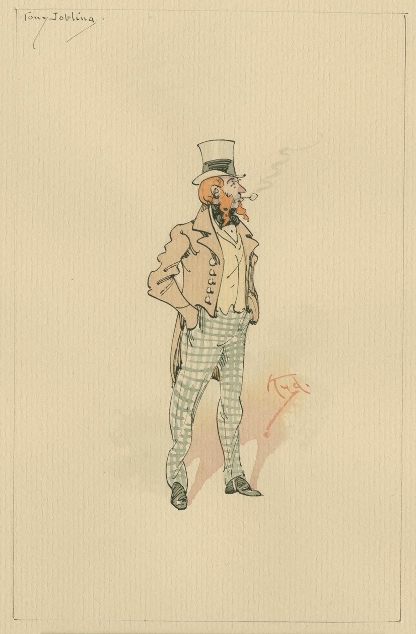 Tony Jobling, n. 1920-luku (kynä ja muste wc:llä paperilla) tekijältä Joseph Clayton Clarke