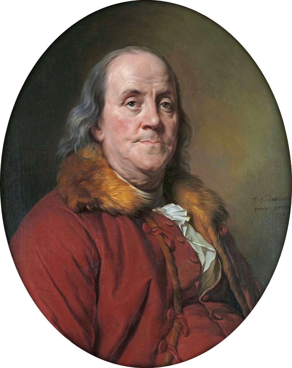 Benjamin Franklinin muotokuva (1706-1790) tekijältä Joseph Siffred Duplessis