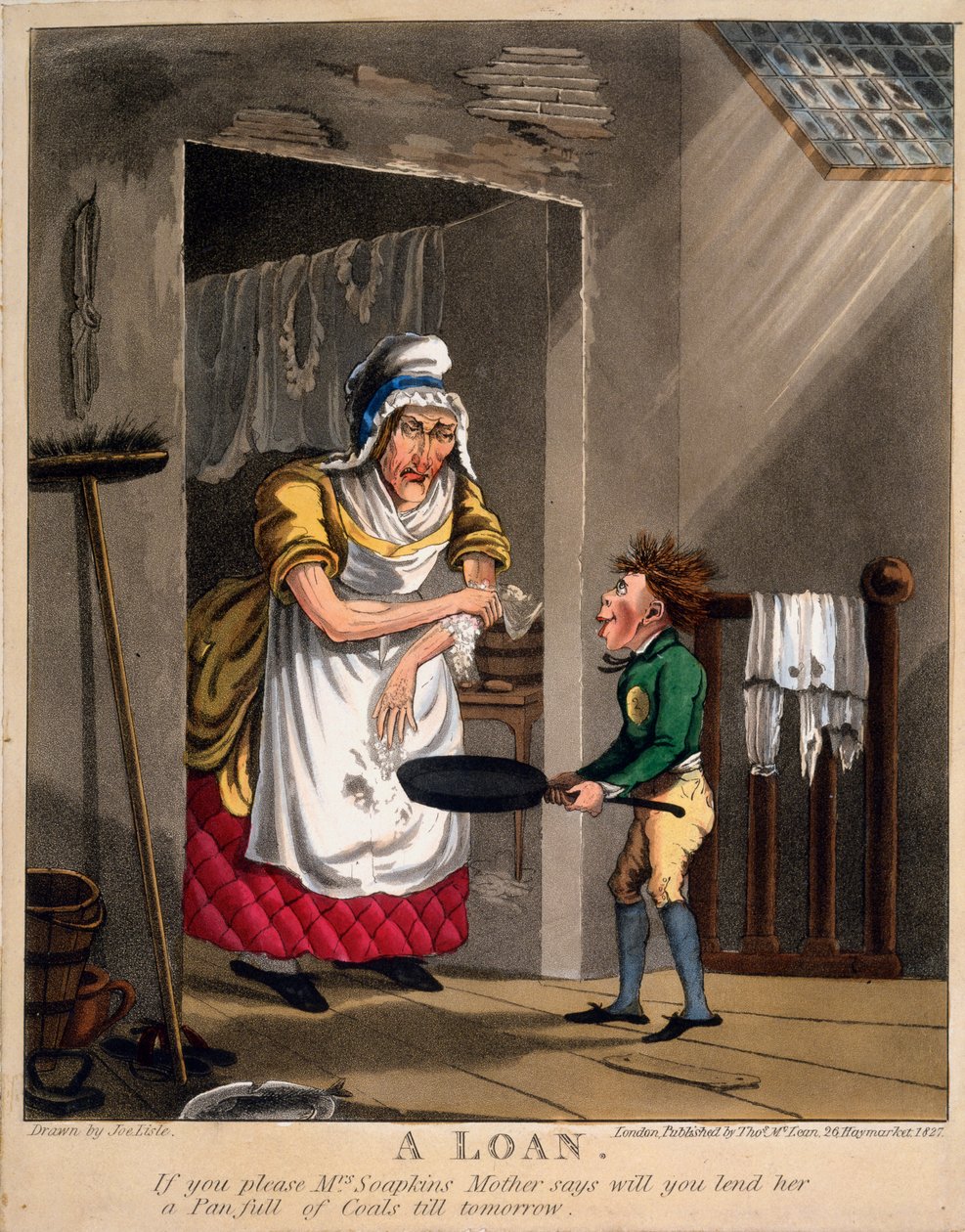 Laina, 1827 (käsin väritetty kaiverrus). tekijältä Joseph Lisle