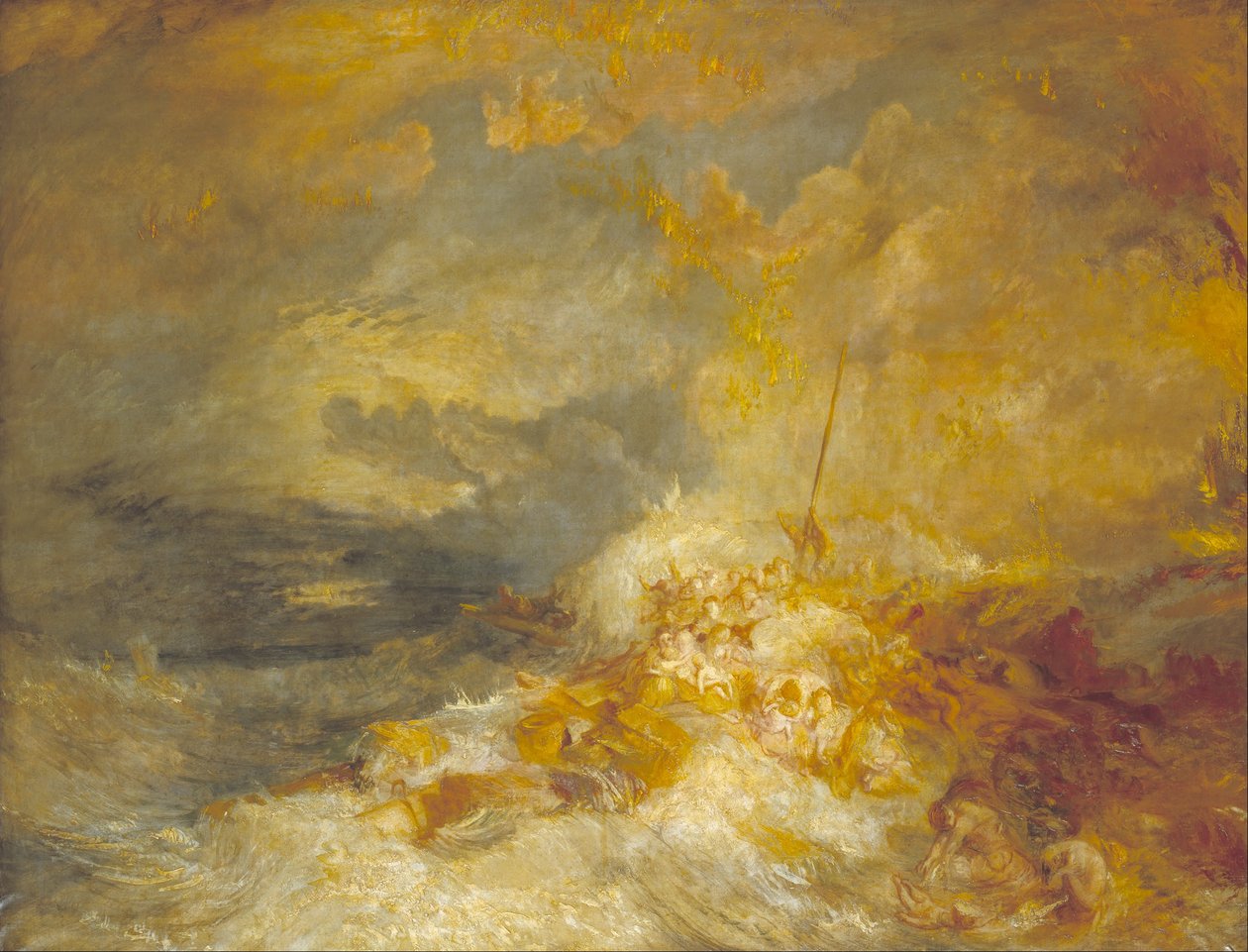 Katastrofi merellä tekijältä Joseph Mallord William Turner
