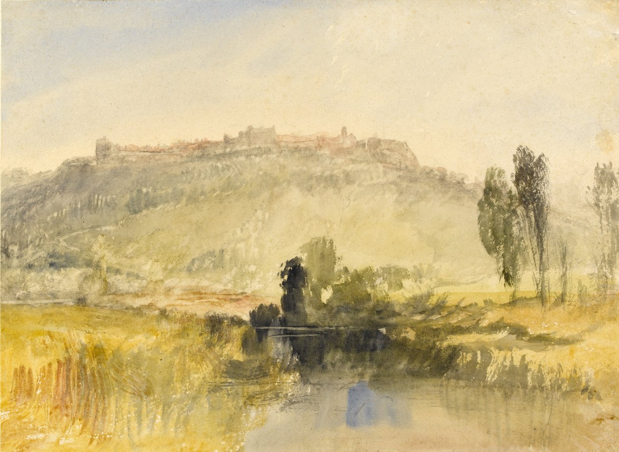 Carisbrooke Castle, Isle of Wight, noin 1826 tekijältä Joseph Mallord William Turner