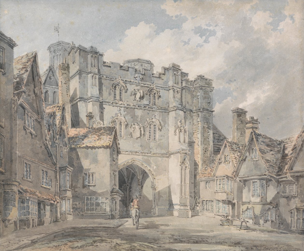 Kristuksen kirkon portti, Canterbury tekijältä Joseph Mallord William Turner
