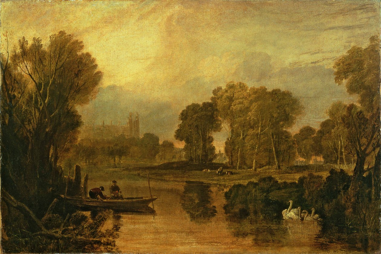 Eton College from the River, tai The Thames at Eton, n. 1808 tekijältä Joseph Mallord William Turner