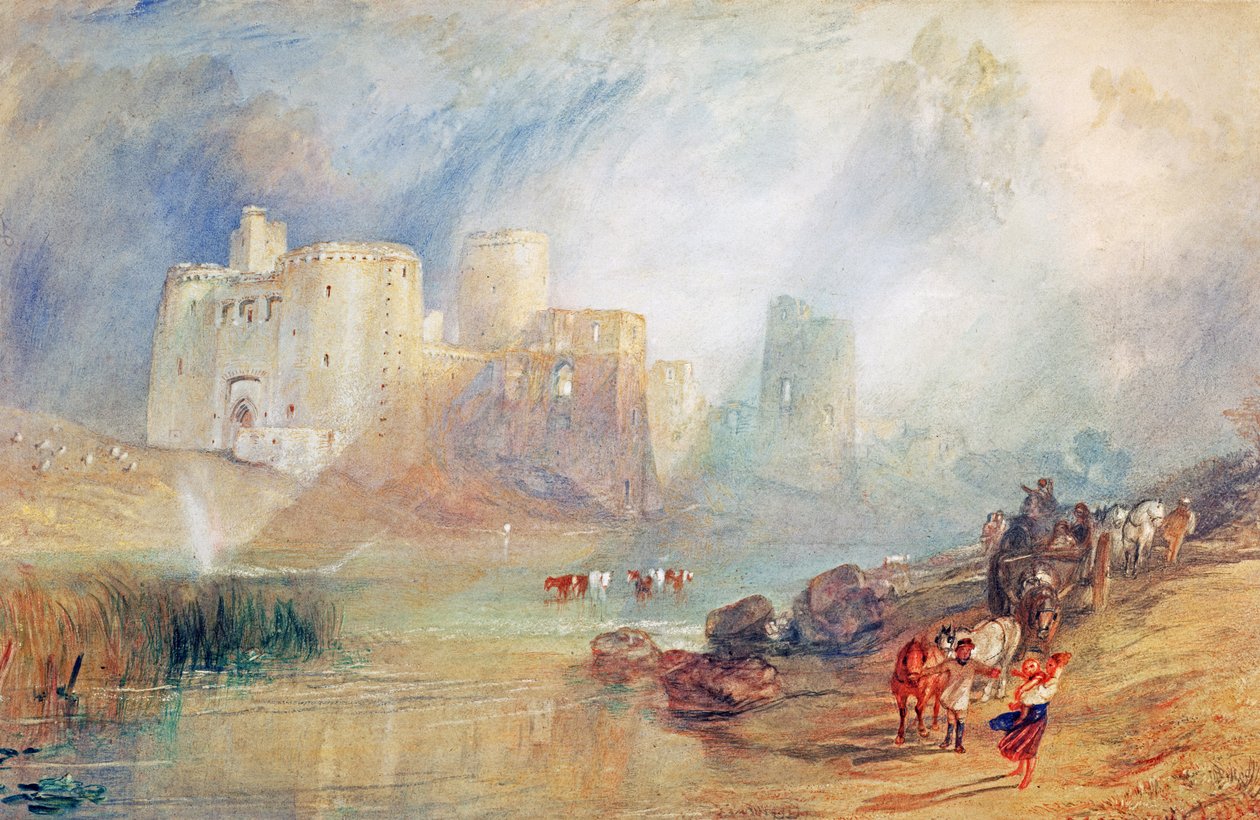 Kidwellyn linna, Wales tekijältä Joseph Mallord William Turner