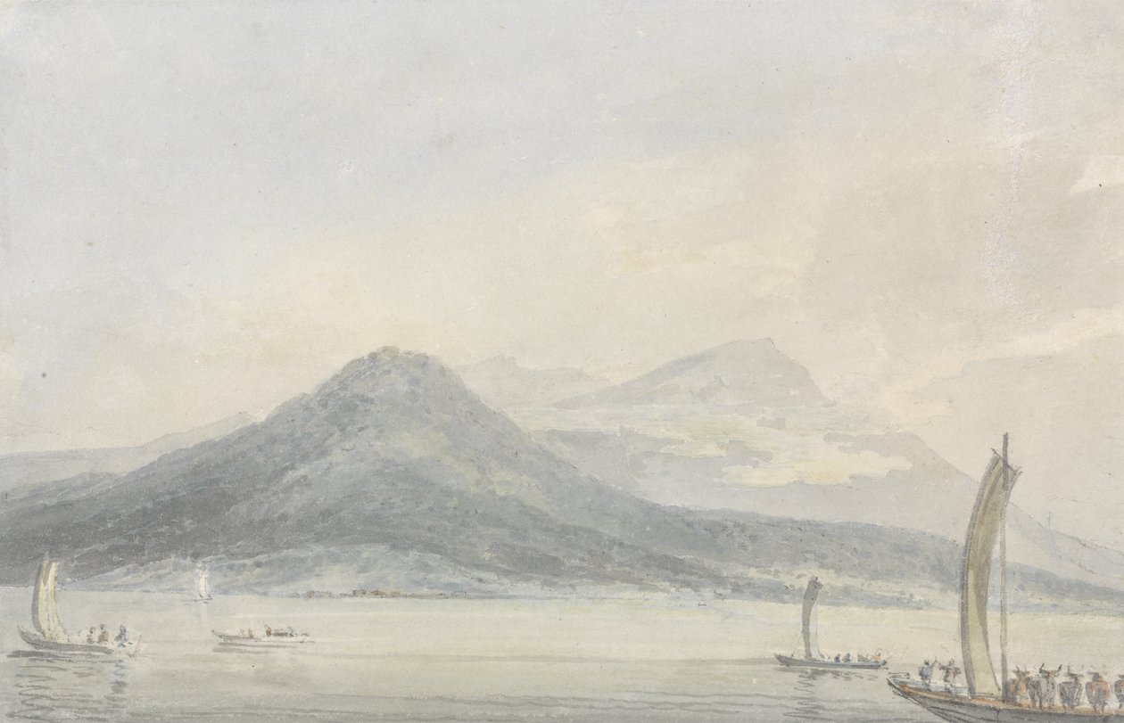 Lago Maggiore Isola Borromenalta, n. 1795 (wc grafiitin päällä paperilla) tekijältä Joseph Mallord William Turner