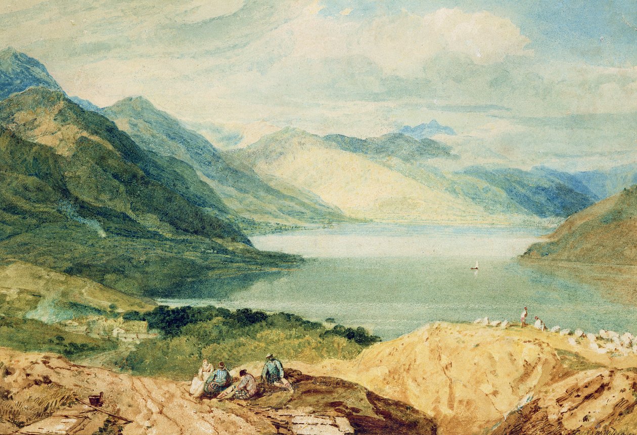 Loch Lomond (wc na may panulat sa papel)finn tekijältä Joseph Mallord William Turner