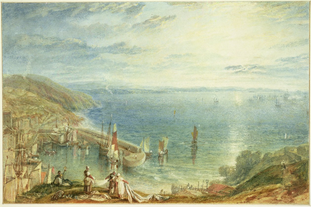 No.1790 Torbay, Brixham, n. 1816-17 tekijältä Joseph Mallord William Turner