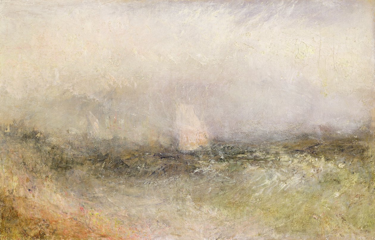 Off the Nore: Tuuli ja vesi, 1840-5 (öljy paperille asetettu kankaalle) tekijältä Joseph Mallord William Turner