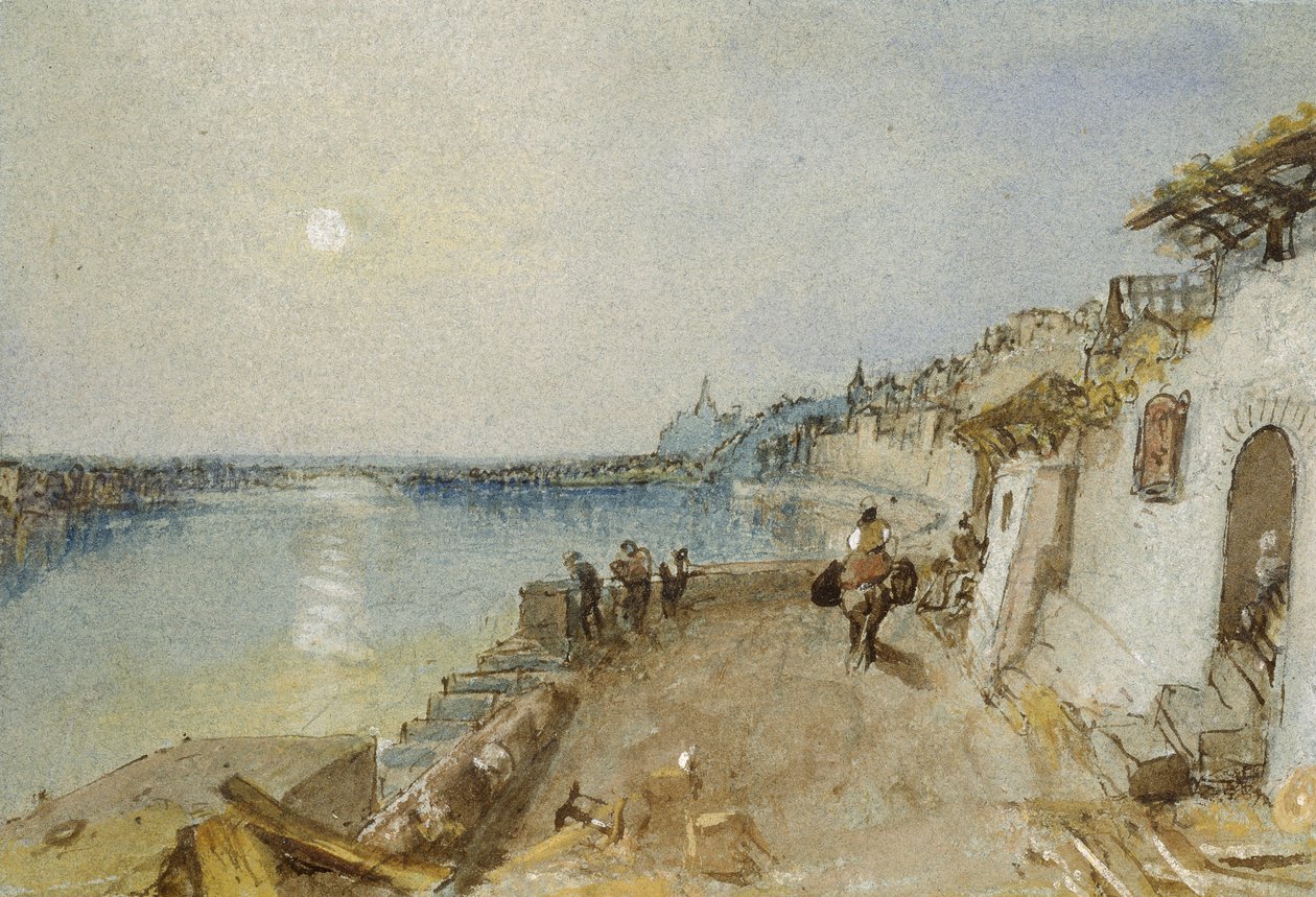 Rietz, lähellä Saumuria, n. 1830 (akvarelli ja vartaloväri grafiitin päällä kynällä ja ruskealla musteella) tekijältä Joseph Mallord William Turner