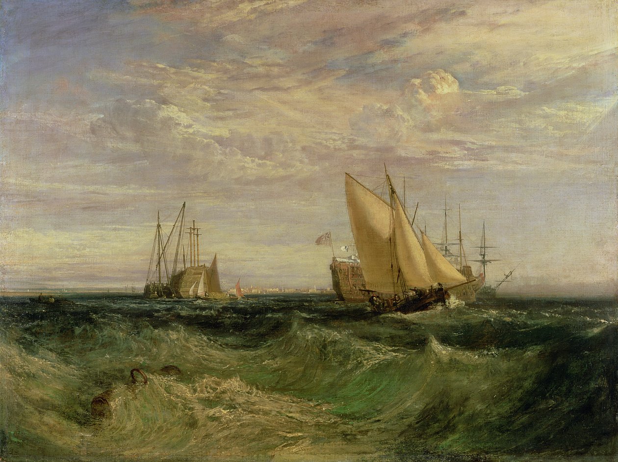 Thamesin ja Medwayn yhtymäkohta, noin 1808. tekijältä Joseph Mallord William Turner