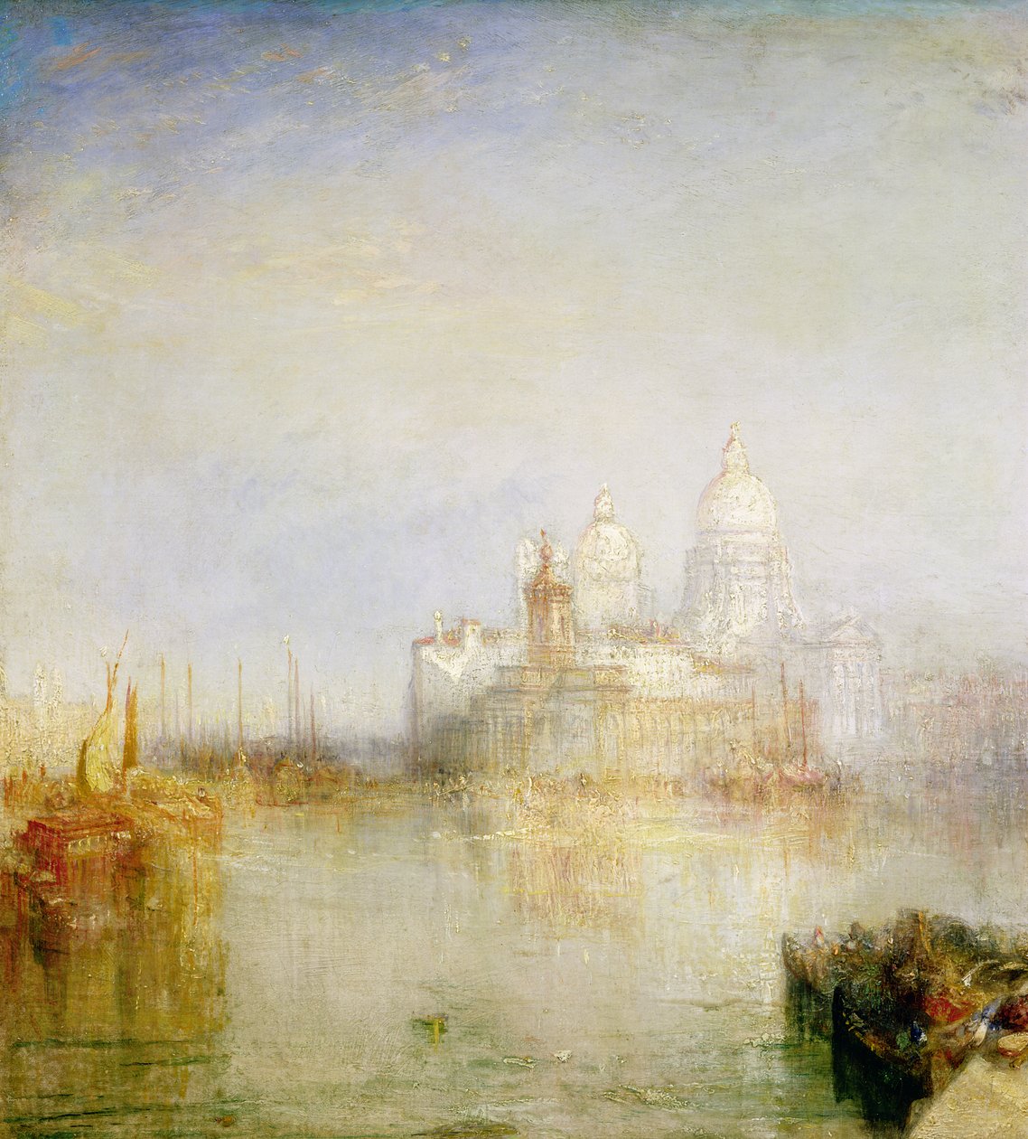 Dogana ja Santa Maria della Salute, Venetsia, 1843 (yksityiskohta) tekijältä Joseph Mallord William Turner